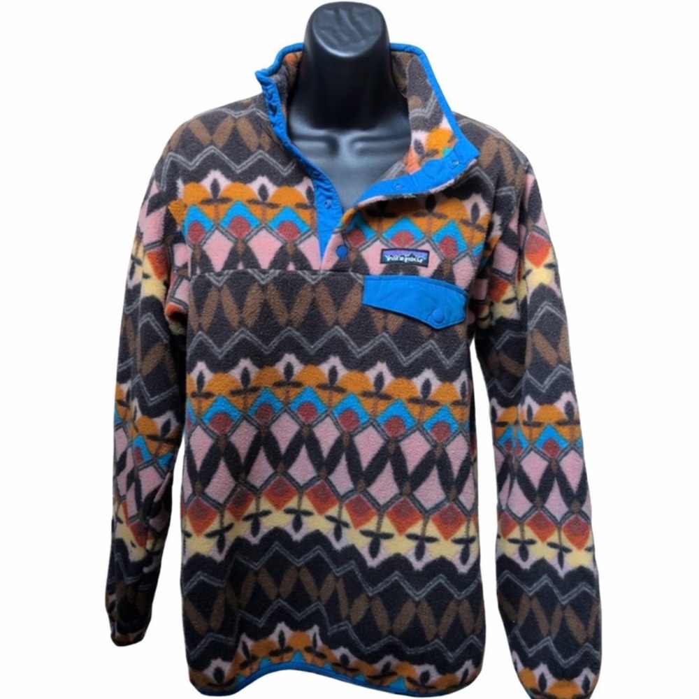 Patagonia Big Anthos Pink Aztec Fleece Jacket